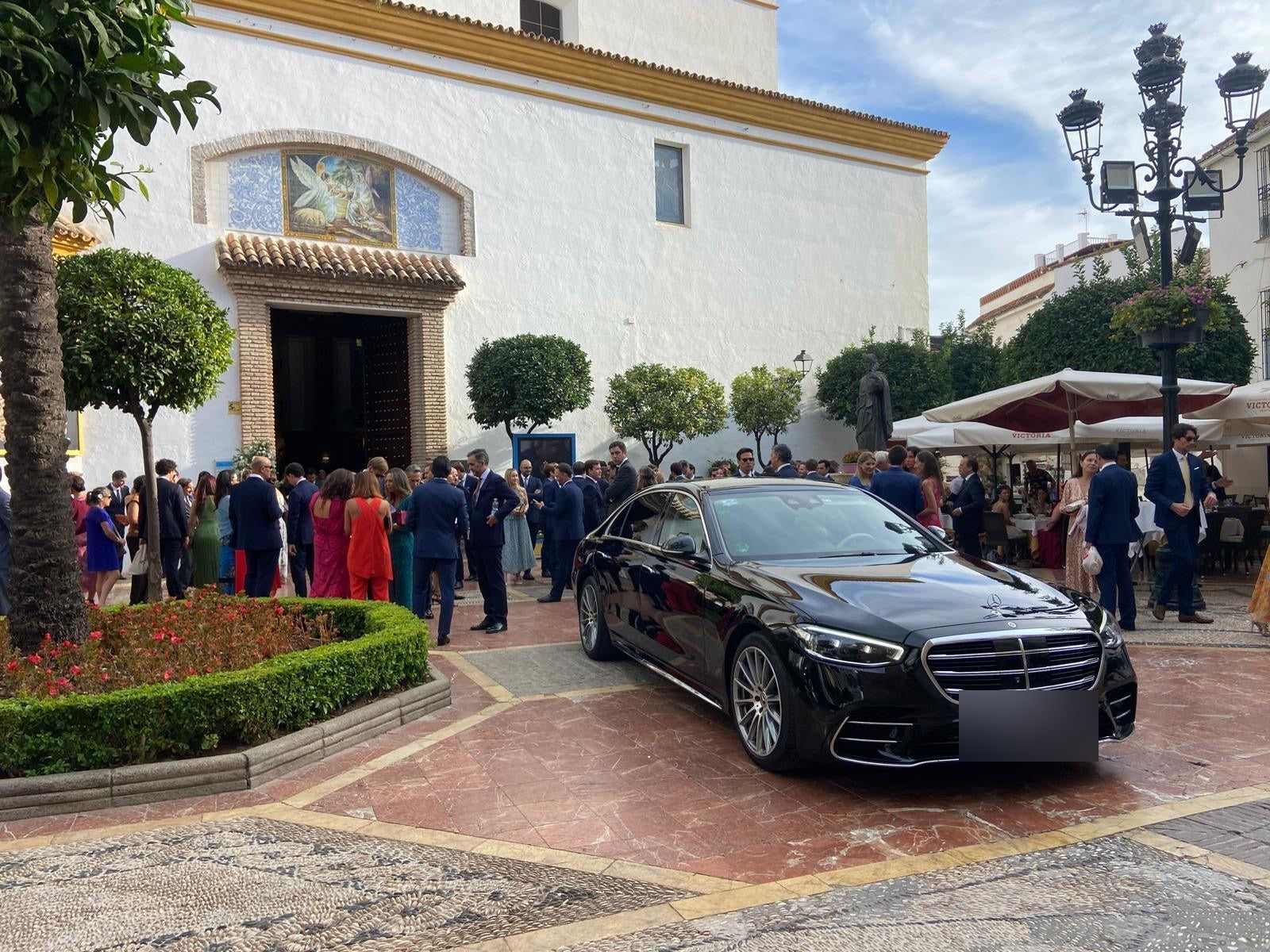 Black Mercedes S-Class of Marbella VIP Ride at an event in Marbella